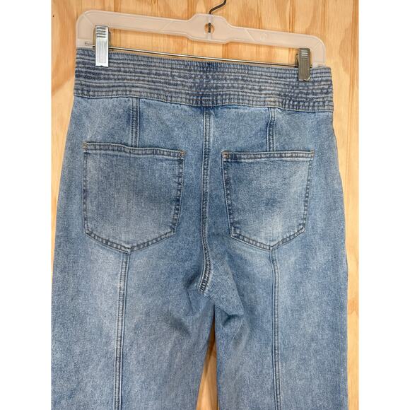 Chelsea & Violet Women’s Crop Straight Leg Button Fly Blue Denim Jeans Size 27 - Picture 5 of 8